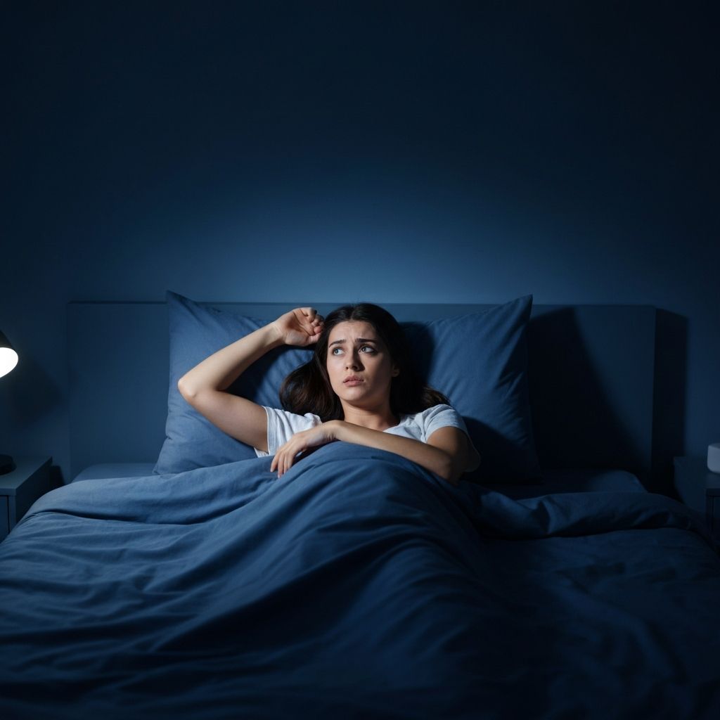 Ilustração sobre Sono ruim e exaustão